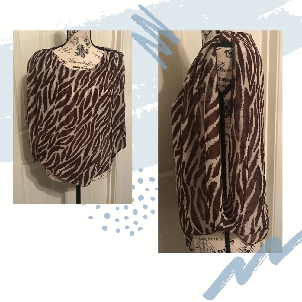 Beautiful sheer animal print top